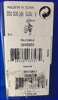 SWAROVSKI CRYSTAL BALD EAGLE No. 0248003, WITH BOXES & CERTIFICATE