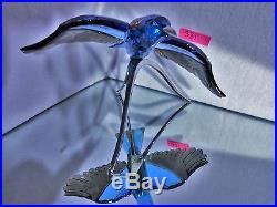 Swarovski Crystal Blue Roller Paradise Bird Figurine, # 9600 125 / 957 568 Mib