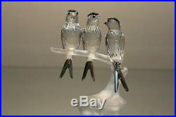 SWAROVSKI CRYSTAL Birds Swallows Figurine 9100 NR 077 Feathered Beauties 892039