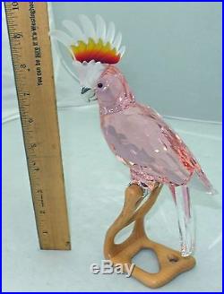 SWAROVSKI CRYSTAL COCKATOO GIANT BIRD FIGURINE MINT IN BOX/COA