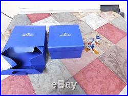 Swarovski Crystal Colored Figurine Donald Duck Disney Character Mint In Box