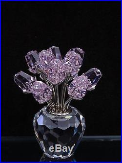 SWAROVSKI CRYSTAL DOZEN PINK ROSES FIGURINE With ORIGINAL BOX & COA 7785 000 002