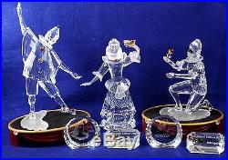 Swarovski Crystal Figurines Masquerade Trilogy Pierrot Columbine Harlequin Plus