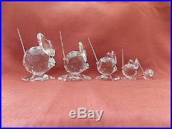 Swarovski Crystal King, Large, Medium, Small & Mini Mouse Family Old Block Mib