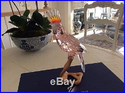 Swarovski Crystal Large Paradise Cockatoo Bird Figurine 2005 Coa 275014