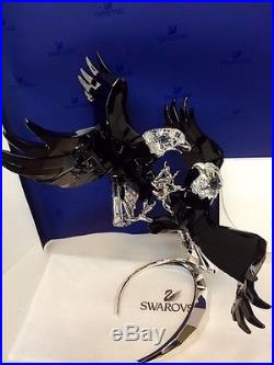 SWAROVSKI CRYSTAL LIMITED EDITION 2015 PAIR OF EAGLES MINT IN BOX NR