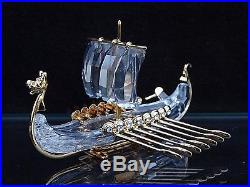 SWAROVSKI CRYSTAL MEMORIES VIKING SHIP FIGURINE With BOX & COA #267879