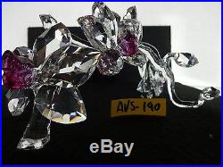 Swarovski Crystal Orchids Flowers On Branch, #9400 000 047 / 864 443 Mib