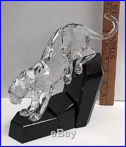 Swarovski Crystal Panther Puma Figurine #874337 Retired Mib Soulmate Theme Group