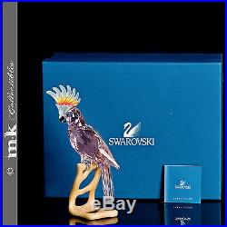 SWAROVSKI CRYSTAL PARADISE LARGE PINK COCKATOO BIRD MINT IN BOX WITH CERT