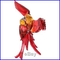 Swarovski Crystal Red Parrots. New In Box