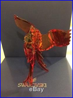 Swarovski Crystal Red Parrots New In Box Nr