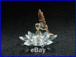 Swarovski Crystal Rhodium Hummingbird In Flight 1986 Retired Figurine (elm)