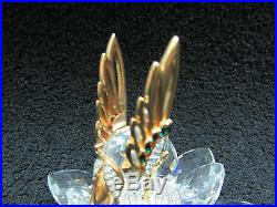 Swarovski Crystal Rhodium Hummingbird In Flight 1986 Retired Figurine (elm)