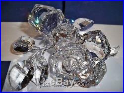 Swarovski Crystal Roses Signed By Artist Retired 890285 Bnib Coa