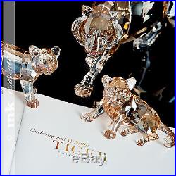 SWAROVSKI CRYSTAL SCS 2010 TIGERS FULL SET OF 3 MINT IN BOXES W CERTS