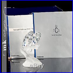 SWAROVSKI CRYSTAL SCS LOVEBIRDS 1987 CARING AND SHARING W BOX AND CERT