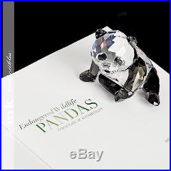 SWAROVSKI CRYSTAL SCS PANDAS MOTHER AND BABY SIGNED MINT IN BOX WITH CERT