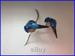 SWAROVSKI Crystal Blue Turquoise Kingfishers 945090 MINT w Original Box & COA SWAROVSKI Crystal Blue Turquoise Kingfishers 945090 MINT w Original Box & COA