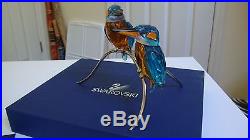 SWAROVSKI Crystal Blue Turquoise Kingfishers Original Box