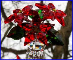 SWAROVSKI Crystal Christmas Small Poinsettia Figurine #5291023 Mint & New in Box
