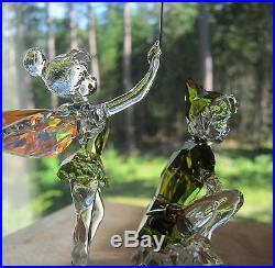 SWAROVSKI Crystal Figurine 2011 PETER PAN & TINKERBELL (original green)