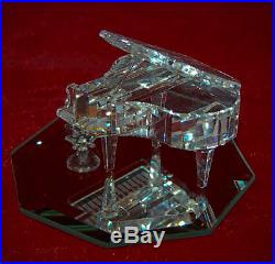 SWAROVSKI Crystal GRAND PIANO + STOOL Cheerful Times Theme In Original Box+COA