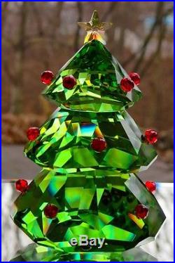 SWAROVSKI Crystal Green Christmas Tree Figurine #5223606 New in Box