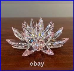 SWAROVSKI Crystal LOTUS Lily Flower Figurine Clear Pink Crystals SWAROVSKI Crystal LOTUS Lily Flower Figurine Clear Pink Crystals