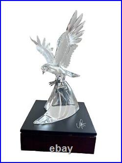 SWAROVSKI Crystal Limited Edition 1995 SCS Eagle Figurine COMPLETE case key COA