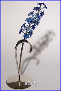 SWAROVSKI Crystal Paradise DINDORI Blue Sapphire EXOTIC FLOWERS Figurine BOX COA