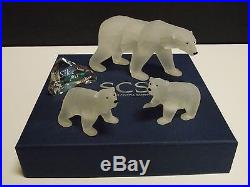 SWAROVSKI Crystal Prototype SIKU AND CUBS WHITE FROSTED Annual SCS 2011 Rare NEW