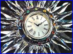 SWAROVSKI Crystal SOLARIS TABLE CLOCK, Item # 7481 000 002 / 221 626 SUNBURST