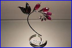 SWAROVSKI Crystal Silver Lake Dacea Fuchsia Flower Retired 2011 945871 Mint Box