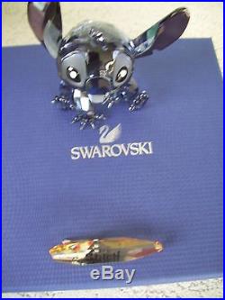 SWAROVSKI DISNEY STITCH 2012 FIGURINE WithSURFBOARD LIMITED EDITION 1096800 NIB