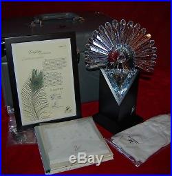 SWAROVSKI Large Crystal PEACOCK Limited Ed. 1998 218213 Original Box+COA