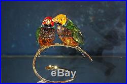 SWAROVSKI MOTHER NATURE GOULDIAN FINCHES NEW IN BOX NR