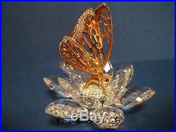 Swarovski Set Gold In Flight Butterfly Humming Bird & Bee Rare Retired Mib Coa