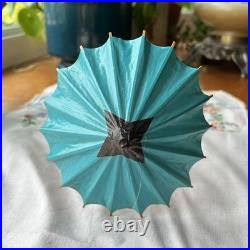 Sarenna Mann Handmade Floral Umbrella Flying Lady Signed Original Paper-Mâché