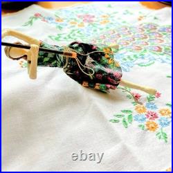 Sarenna Mann Handmade Floral Umbrella Flying Lady Signed Original Paper-Mâché