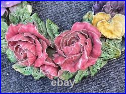Sarreguemines French Majolica Wreath 1882 Museum Quality