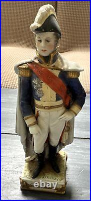 Scheibe Alsbach Porcelain Figurine Napoleon General LANNES Soldier Germany 9.6