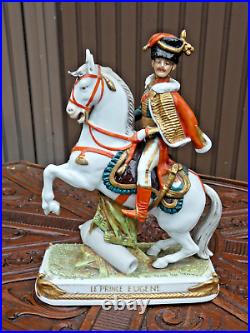Scheibe alsbach marked German porcelain Napoleon le prince eugene statue rare