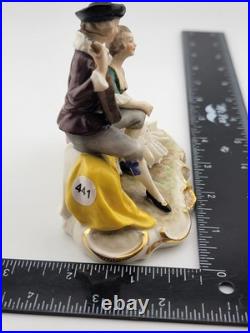 Set Of 2 Antique 19th C Victorian Dersden Germany Laced Figurine Courting Couple Set Of 2 Antique 19th C Victorian Dersden Germany Laced Figurine Courting Couple