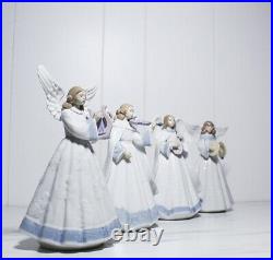 Set of 4 Fine LLADRO Daisa Spain Porcelain Tree Topper Angels
