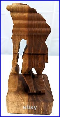 Signed Guillermo Kuhn Sanchez 3d Tennis Match Art Wood Sculpture 46/250 Vintage