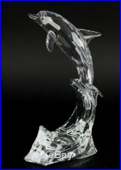 Signed Swarovski Austria 8 MAXI Dolphin 7644 NR 000 004 Crystal Figurine NR JWD