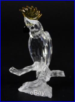 Signed Swarovski Austria Cockatoo Parrot Bird 261635 Silver Crystal Figurine JWD
