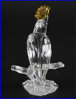 Signed Swarovski Austria Cockatoo Parrot Bird 261635 Silver Crystal Figurine JWD