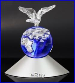 Signed Swarovski Austria Crystal Planet Millennium 2000 Peace Dove Figurine MBH